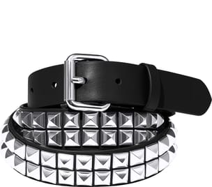Studded Leather Belt Black