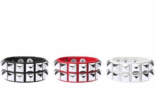 Studded Leather Bracelet - Group Shot