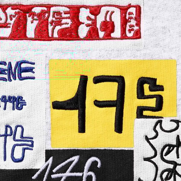 Supreme 176 Zip Up Hooded Sweatshirt - Ash Grey (front)