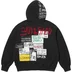 Supreme 176 Zip Up Hooded Sweatshirt - Black (front)