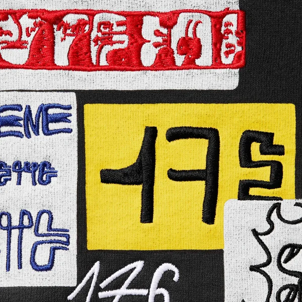 Supreme 176 Zip Up Hooded Sweatshirt - Black (front)