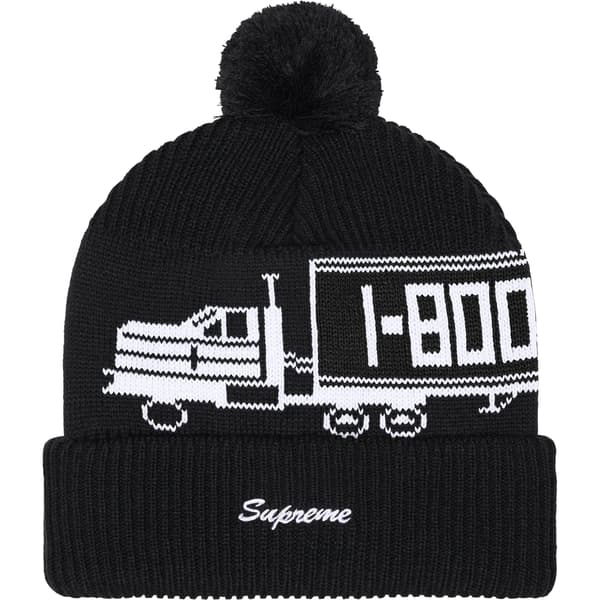 Supreme 18-Wheeler Beanie - Black (front)