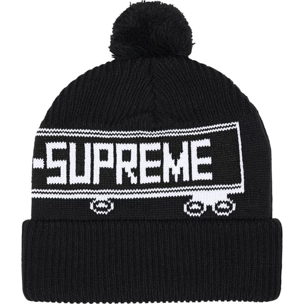Supreme 18-Wheeler Beanie - Black (front)
