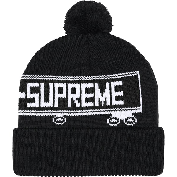 Supreme 18-Wheeler Beanie - Black (front)