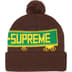 Supreme 18-Wheeler Beanie - Brown (front)