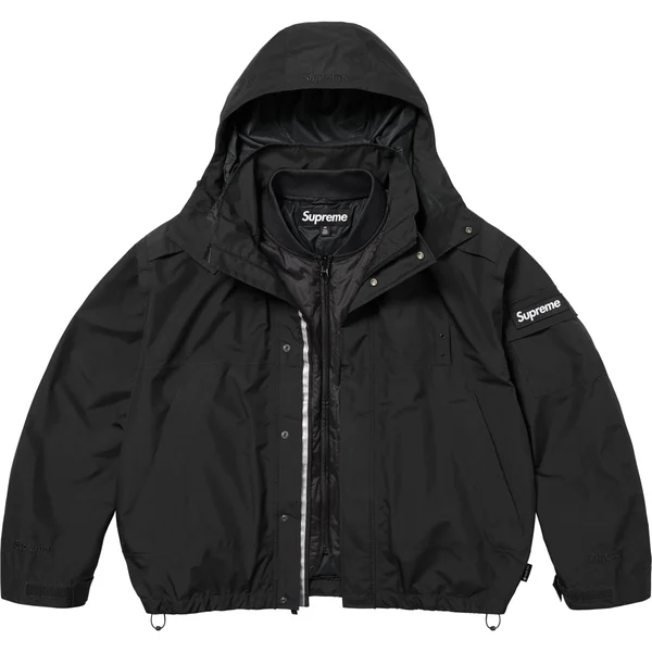 Supreme 2-in-1 GORE-TEX Shell + Quilted Liner Vest - Black (front)