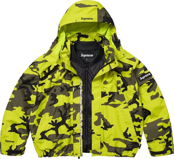 Supreme 2-in-1 GORE-TEX Shell + Quilted Liner Vest - Fluorescent Camo (front)