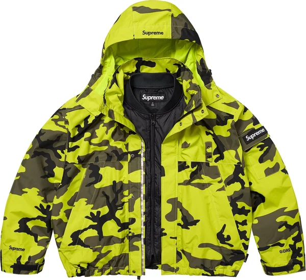 Supreme 2-in-1 GORE-TEX Shell + Quilted Liner Vest - Fluorescent Camo (front)