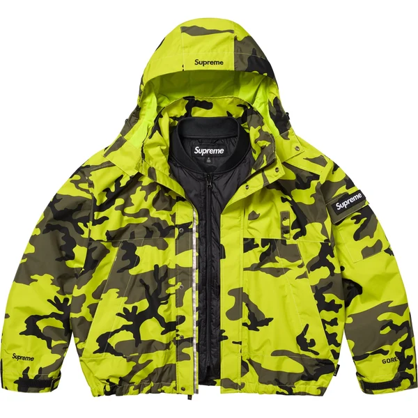 Supreme 2-in-1 GORE-TEX Shell + Quilted Liner Vest - Fluorescent Camo (front)