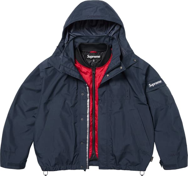 Supreme 2-in-1 GORE-TEX Shell + Quilted Liner Vest - Navy (front)