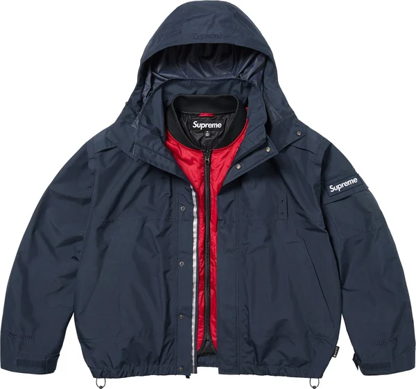 Supreme 2-in-1 GORE-TEX Shell + Quilted Liner Vest - Navy (front)