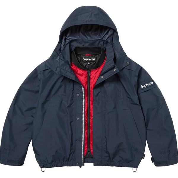 Supreme 2-in-1 GORE-TEX Shell + Quilted Liner Vest - Navy (front)