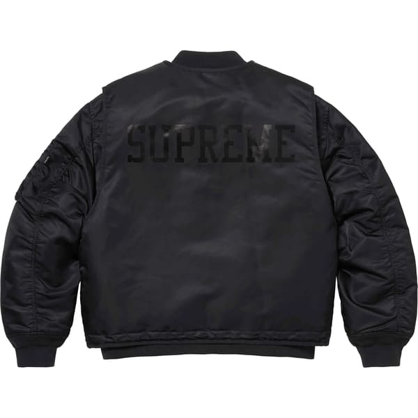 Supreme 2-in-1 MA-1 + Vest - Black (front)