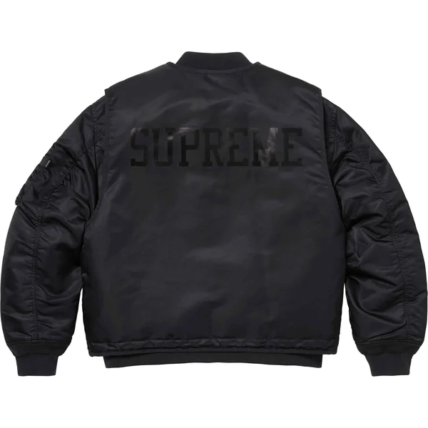 Supreme 2-in-1 MA-1 + Vest - Black (front)