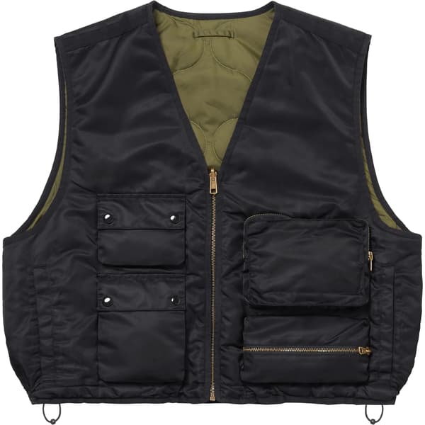 Supreme 2-in-1 MA-1 + Vest - Black (front)