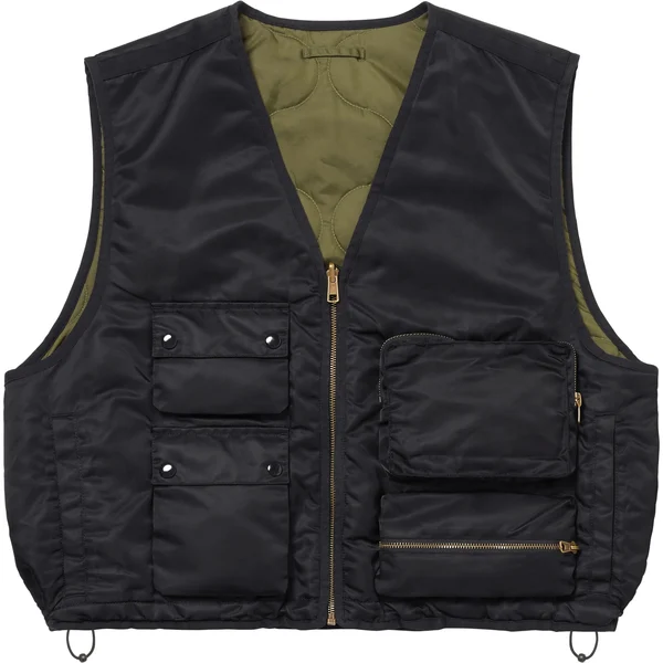 Supreme 2-in-1 MA-1 + Vest - Black (front)