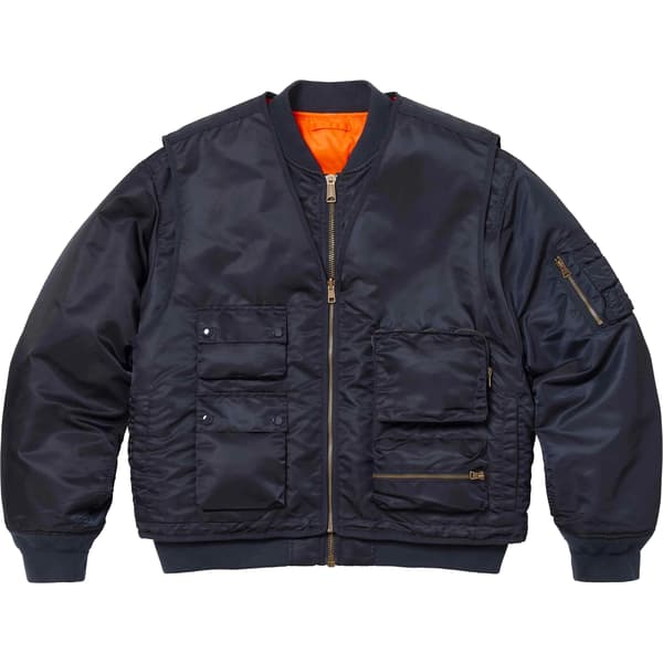 Supreme 2-in-1 MA-1 + Vest - Navy (front)