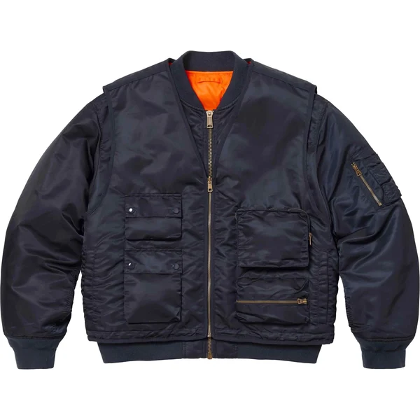 Supreme 2-in-1 MA-1 + Vest - Navy (front)