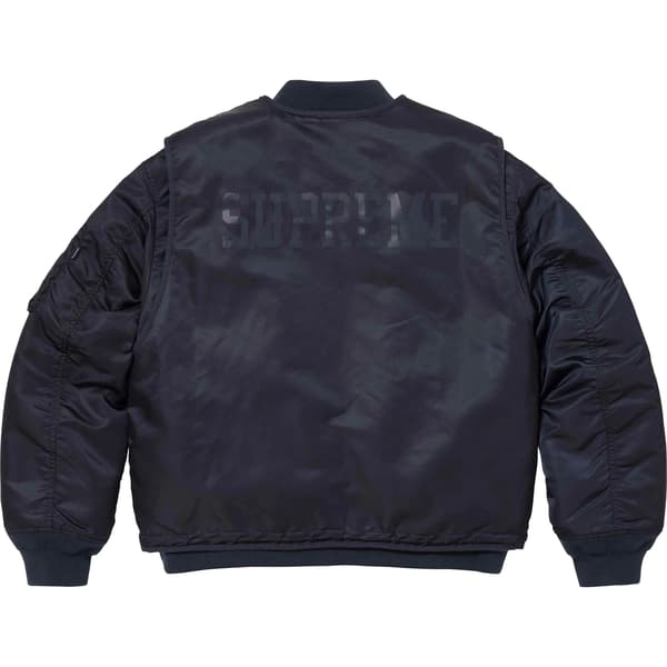 Supreme 2-in-1 MA-1 + Vest - Navy (front)