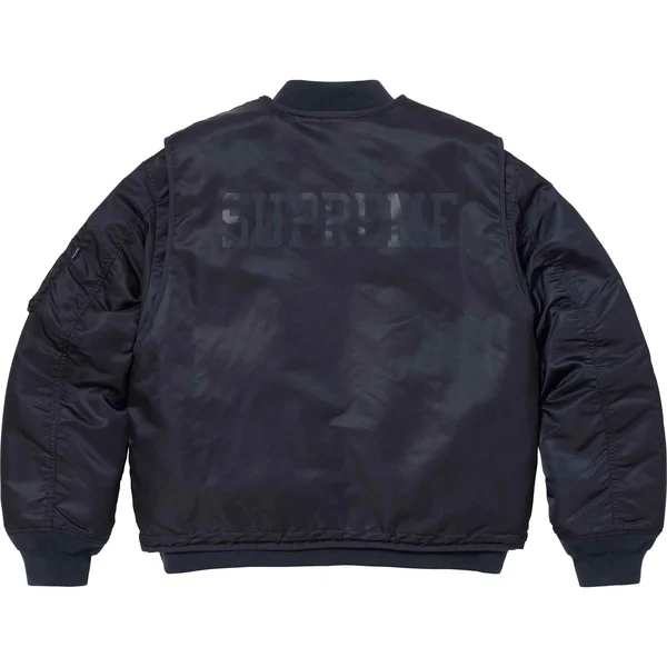 Supreme 2-in-1 MA-1 + Vest - Navy (front)