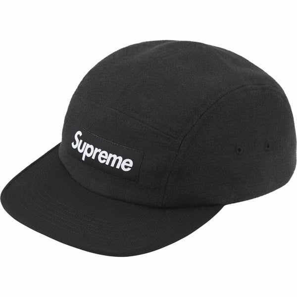 Supreme 2-Tone Camp Cap - Black (front)