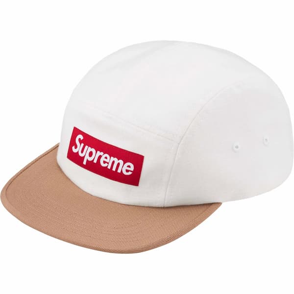 Supreme 2-Tone Camp Cap - White (front)