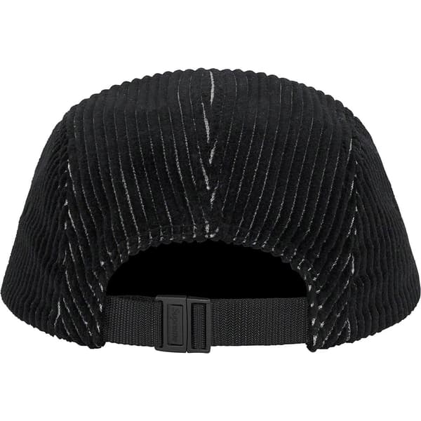 Supreme 2-Tone Corduroy Camp Cap - Black (front)
