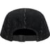 Supreme 2-Tone Corduroy Camp Cap - Black (front)