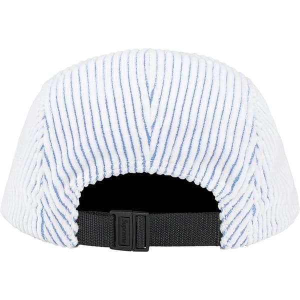 Supreme 2-Tone Corduroy Camp Cap - White (front)