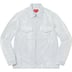 Supreme 2-Tone Corduroy Zip Up Shirt - White (front)