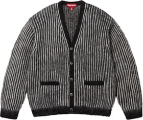 Supreme 2-Tone Mohair Cardigan Black