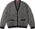 Supreme 2-Tone Mohair Cardigan - Black (front)