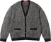 Supreme 2-Tone Mohair Cardigan - Black (front)