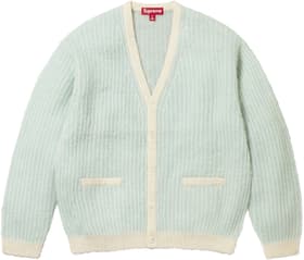 Supreme 2-Tone Mohair Cardigan Ivory