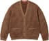 Supreme 2-Tone Mohair Cardigan - Light Brown (front)