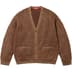 Supreme 2-Tone Mohair Cardigan - Light Brown (front)