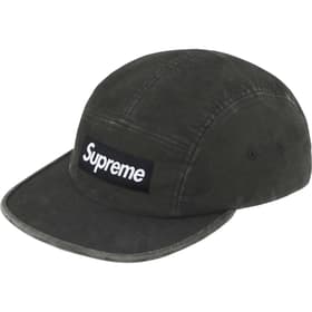 Supreme 2-Tone Moleskin Camp Cap Black