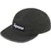 Supreme 2-Tone Moleskin Camp Cap - Black (front)