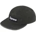 Supreme 2-Tone Moleskin Camp Cap - Black (front)