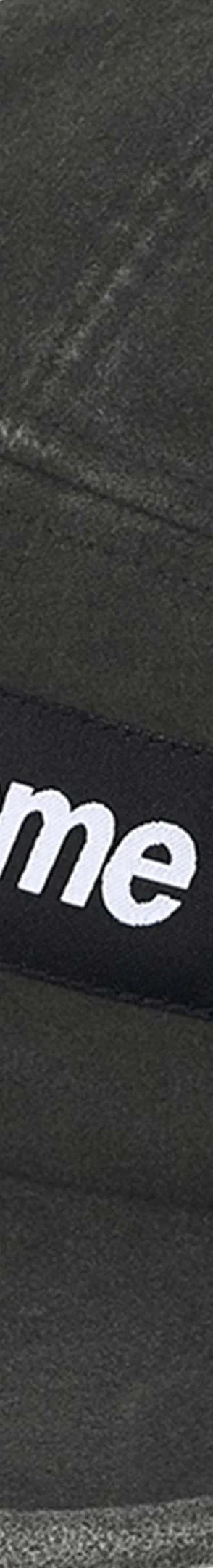 Supreme 2-Tone Moleskin Camp Cap - Black (front)