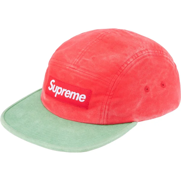 Supreme 2-Tone Moleskin Camp Cap - Red (front)