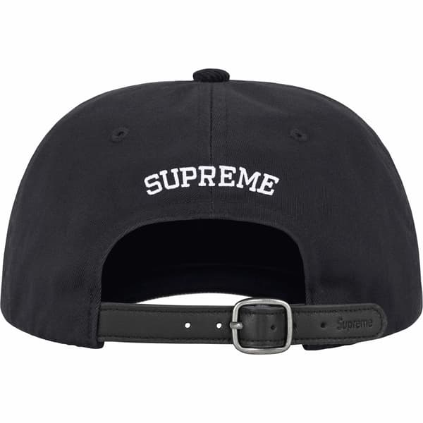 Supreme 2-Tone S Logo 6-Panel - Black (front)