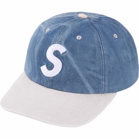 Supreme 2-Tone S Logo 6-Panel Washed Denim