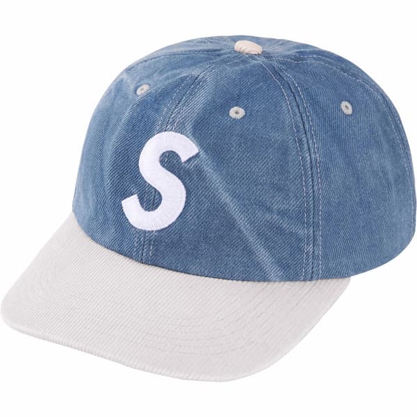 Supreme 2-Tone S Logo 6-Panel - Washed Denim (front)