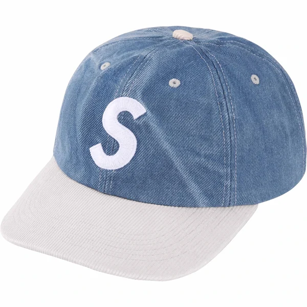 Supreme 2-Tone S Logo 6-Panel - Washed Denim (front)