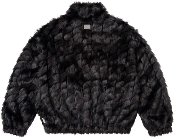 Supreme 2-Tone WINDSTOPPER Faux Fur Jacket - Black (front)