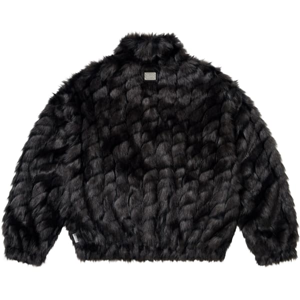 Supreme 2-Tone WINDSTOPPER Faux Fur Jacket - Black (front)