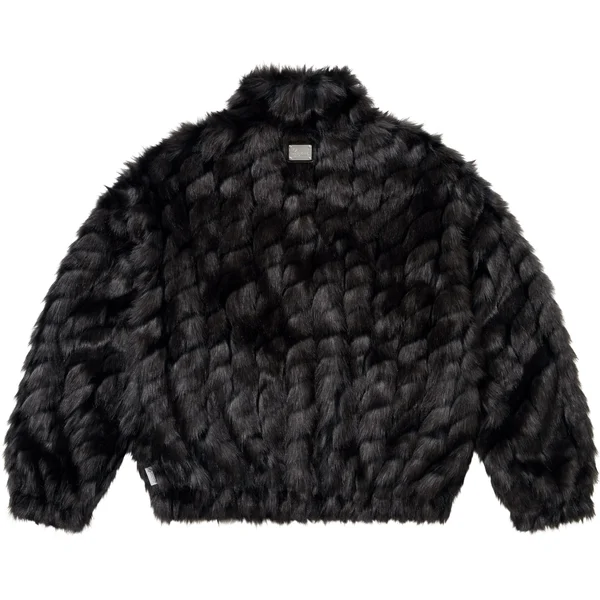 Supreme 2-Tone WINDSTOPPER Faux Fur Jacket - Black (front)