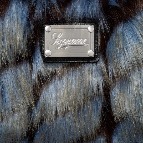 Supreme 2-Tone WINDSTOPPER Faux Fur Jacket - Blue (front)