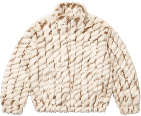 Supreme 2-Tone WINDSTOPPER Faux Fur Jacket - Tan (front)